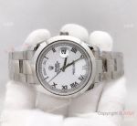 BP Factory Rolex Day Date II White Roman Dial SS Oyster Watch 41mm